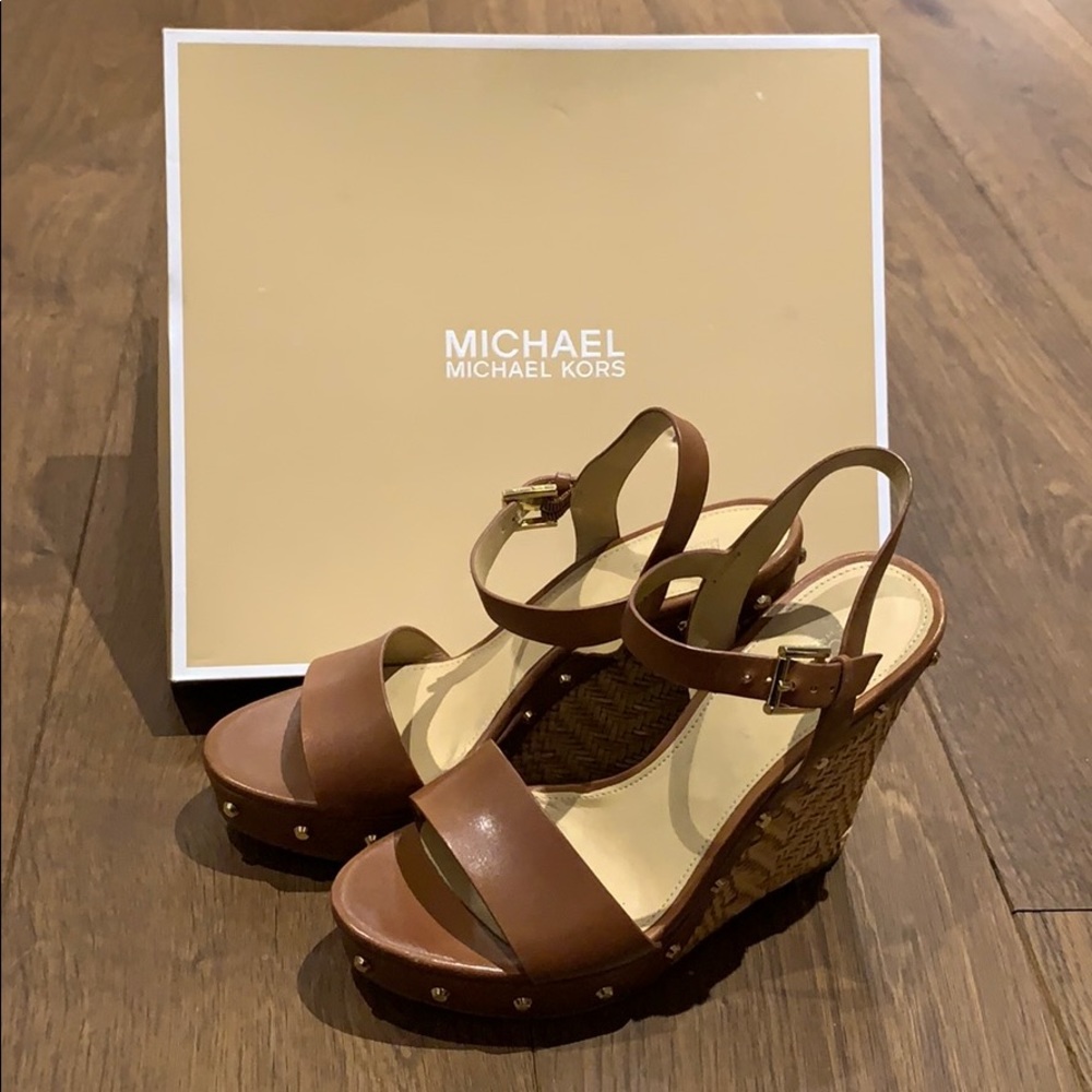 Michael Kors Tan Wedges
